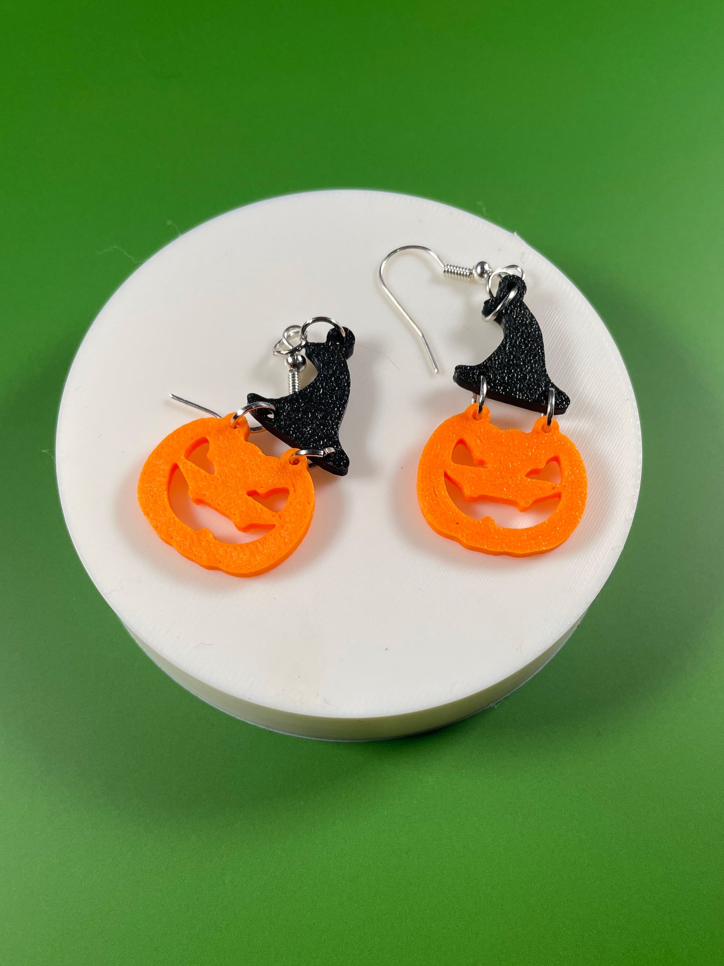Pumpkin Witch Earrings