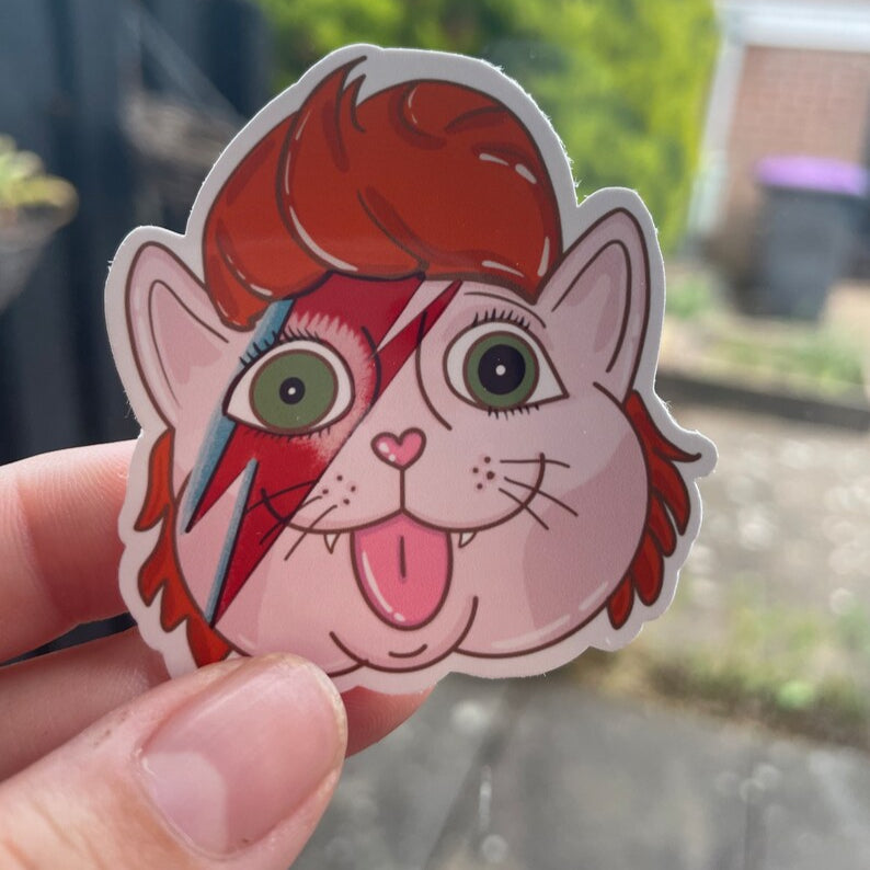 Bowie Cat Sticker