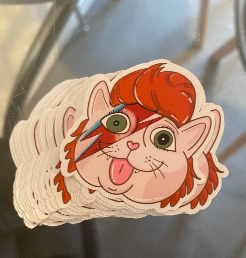 Bowie Cat Sticker