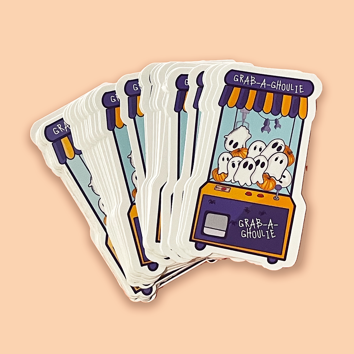 Grab a Ghoulie – Halloween Ghost Dispenser Sticker