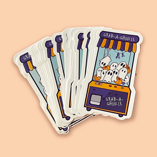 Grab a Ghoulie – Halloween Ghost Dispenser Sticker