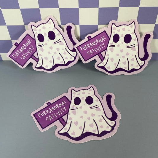 Purranormal Cativity Ghost Cat Sticker
