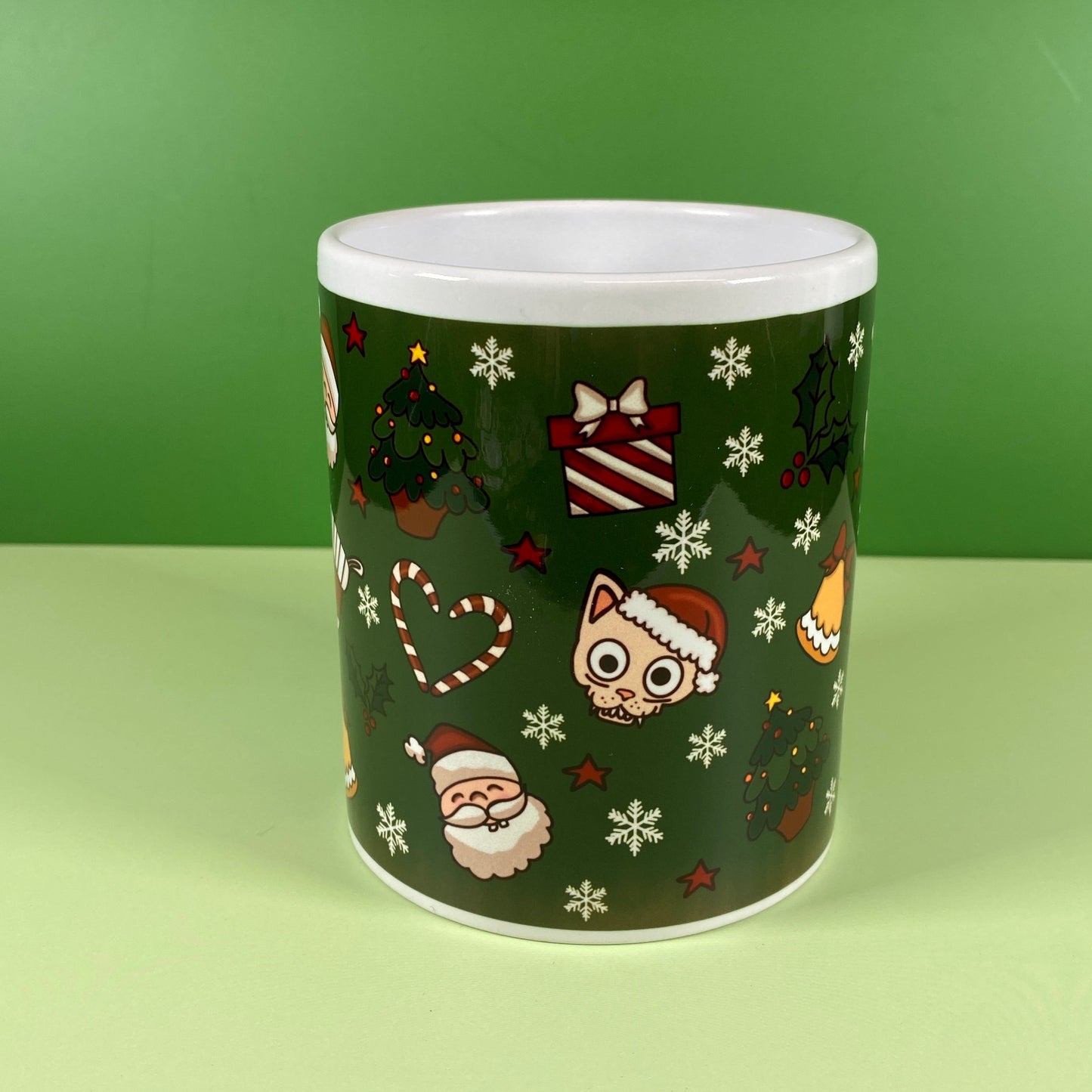 Quirky Green Christmas Mug