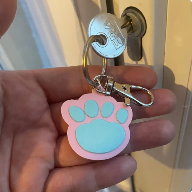 Pet Paw Keychain